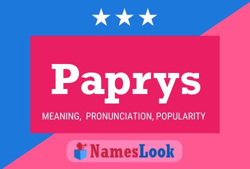 Paprys Name Poster