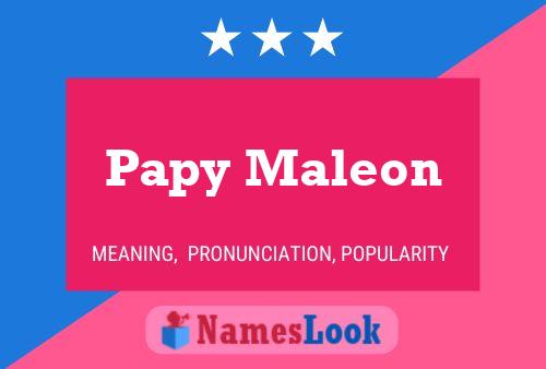 Papy Maleon Name Poster