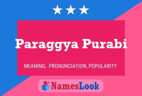 Paraggya Purabi Name Poster