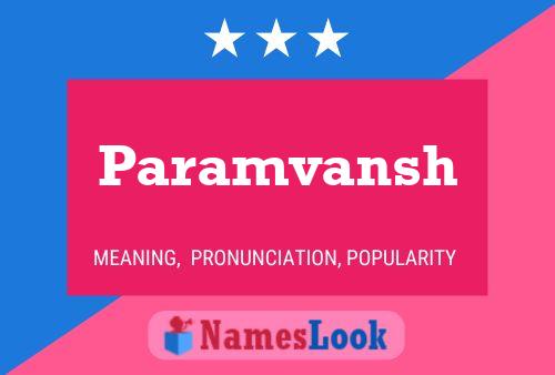 Paramvansh Name Poster