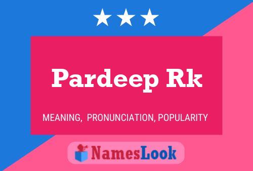 Pardeep Rk Name Poster