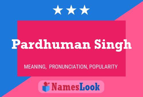 Pardhuman Singh Name Poster