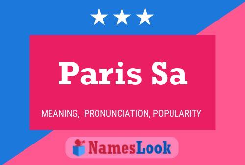 Paris Sa Name Poster