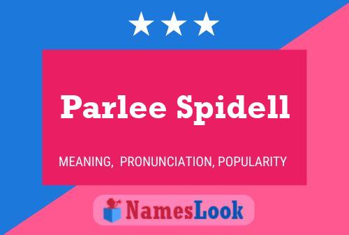 Parlee Spidell Name Poster