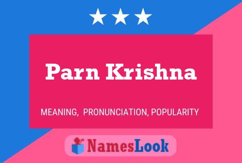 Parn Krishna Name Poster