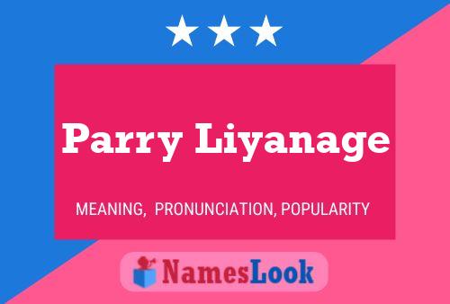 Parry Liyanage Name Poster