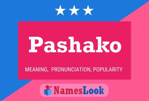 Pashako Name Poster