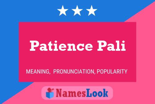 Patience Pali Name Poster