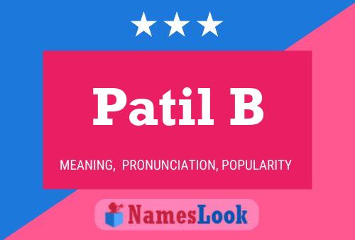 Patil B Name Poster