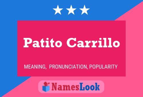 Patito Carrillo Name Poster