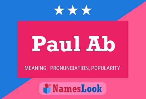 Paul Ab Name Poster