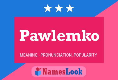 Pawlemko Name Poster