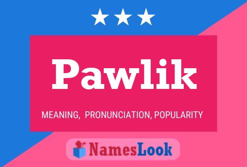 Pawlik Name Poster