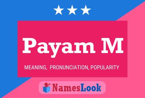 Payam M Name Poster