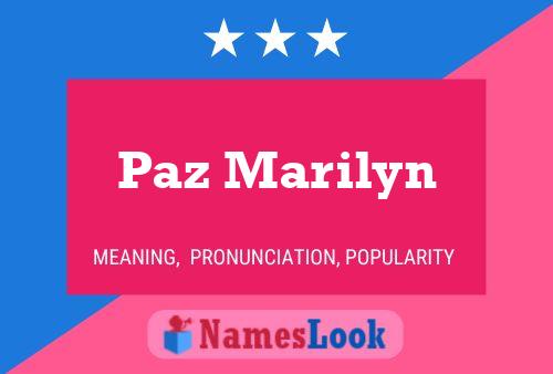 Paz Marilyn Name Poster