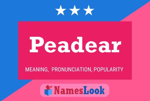 Peadear Name Poster