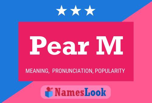 Pear M Name Poster