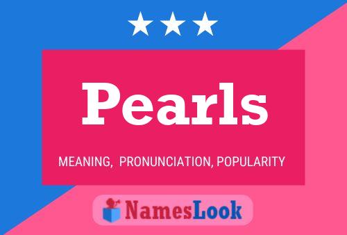 Pearls Name Poster