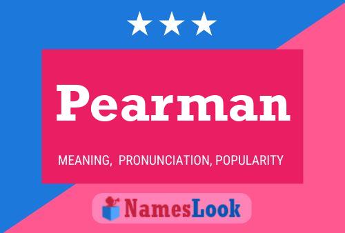 Pearman Name Poster