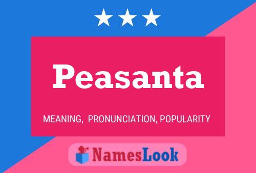 Peasanta Name Poster