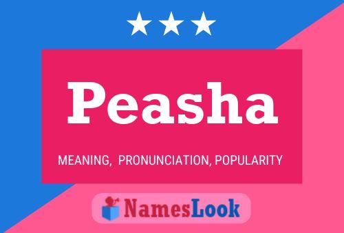 Peasha Name Poster