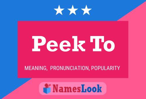 Peek To Name Poster