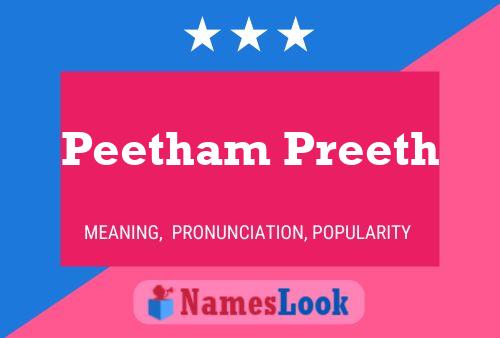 Peetham Preeth Name Poster