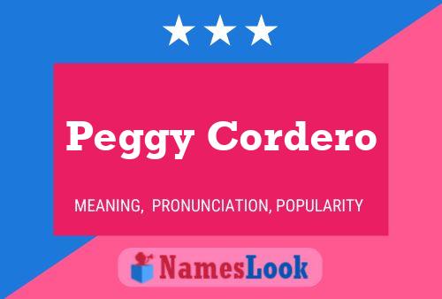 Peggy Cordero Name Poster