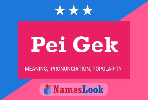 Pei Gek Name Poster