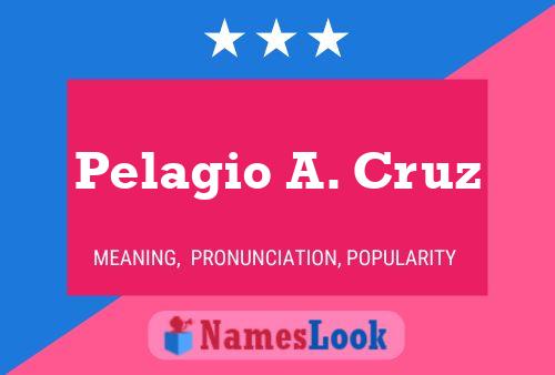 Pelagio A. Cruz Name Poster