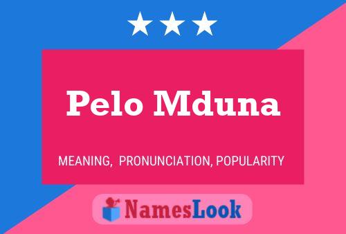 Pelo Mduna Name Poster