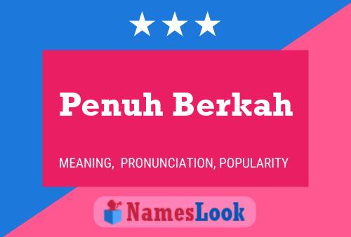 Penuh Berkah Name Poster