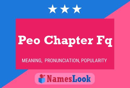 Peo Chapter Fq Name Poster