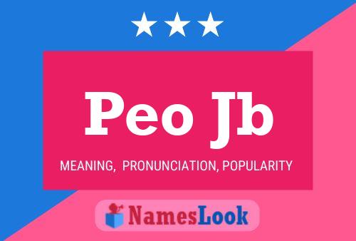 Peo Jb Name Poster