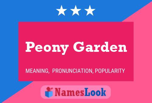 Peony Garden Name Poster