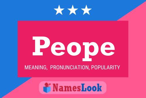 Peope Name Poster