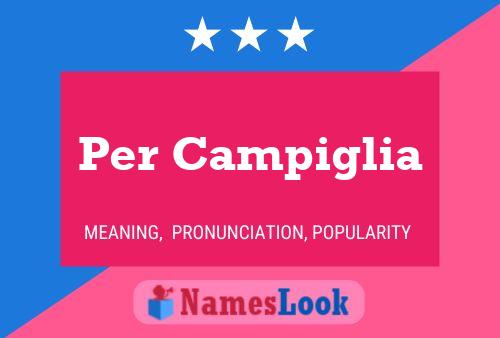 Per Campiglia Name Poster