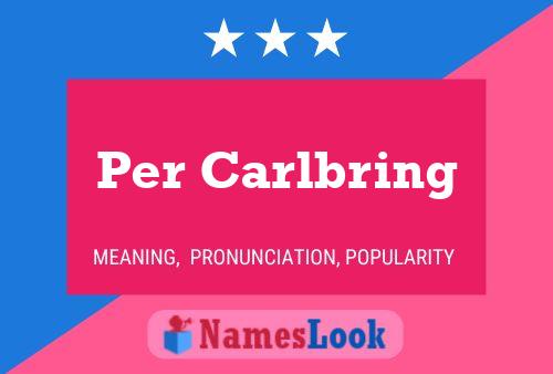 Per Carlbring Name Poster