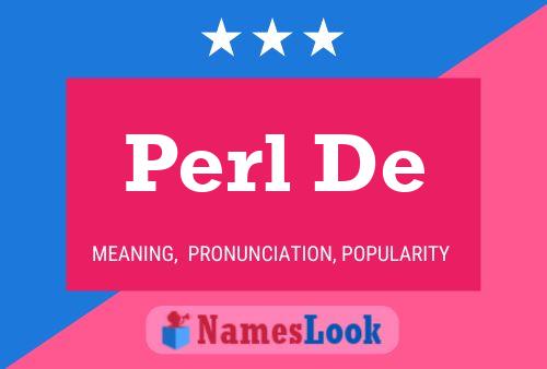 Perl De Name Poster