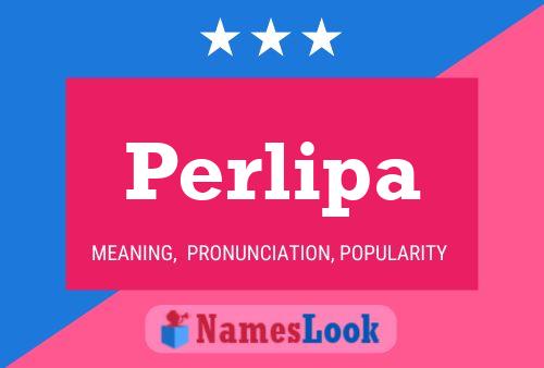 Perlipa Name Poster