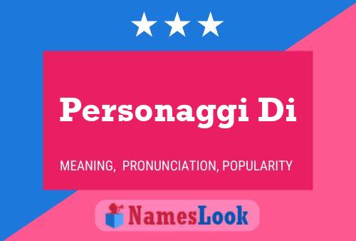 Personaggi Di Name Poster