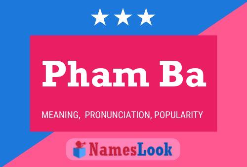 Pham Ba Name Poster