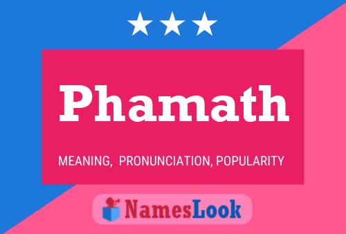 Phamath Name Poster