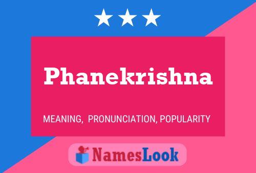 Phanekrishna Name Poster