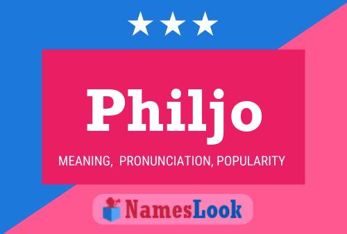 Philjo Name Poster