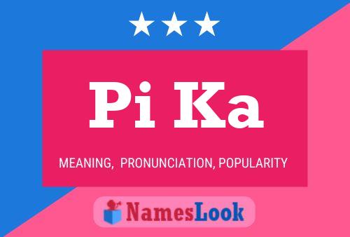 Pi Ka Name Poster