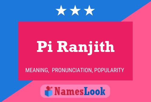 Pi Ranjith Name Poster