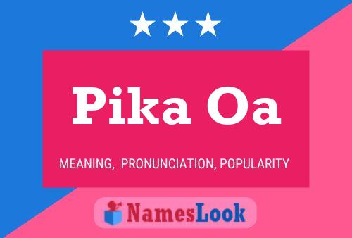 Pika Oa Name Poster