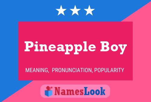 Pineapple Boy Name Poster