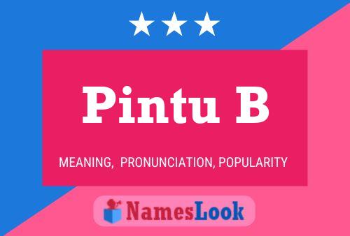 Pintu B Name Poster